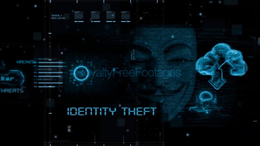 Digital Identity Theft Concept with Cyber Security Interface and Cloud Data Visualization HD wallpaper