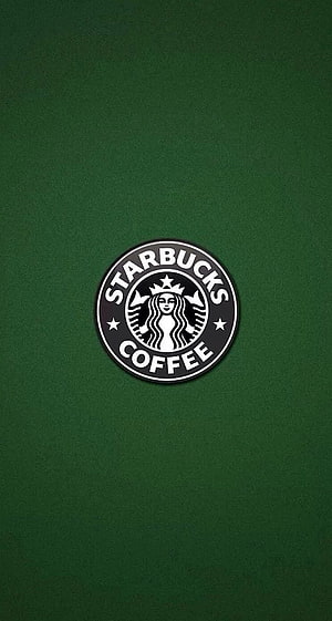 Starbucks Coffee Siren Logo on Dark Green Textured Background HD phone wallpaper