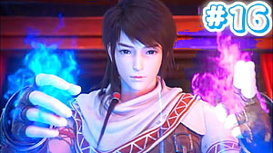 Martial Universe 3D Animation Character Wielding Dual Elemental Energy HD wallpaper