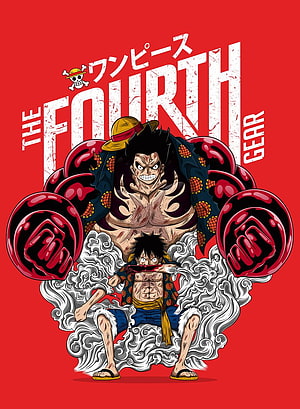 One Piece Monkey D. Luffy Gear Fourth Anime Character Artwork HD phone wallpaper