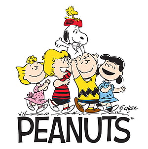 Peanuts Comic Strip Characters Group Illustration Featuring Snoopy and Woodstock HD phone wallpaper
