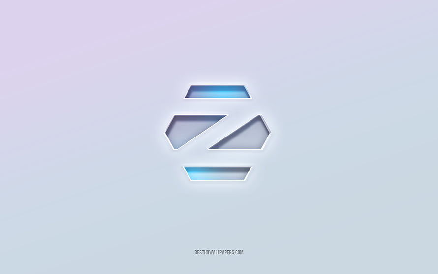 Zorin OS 3D Embossed Logo on Soft Gradient Background HD wallpaper
