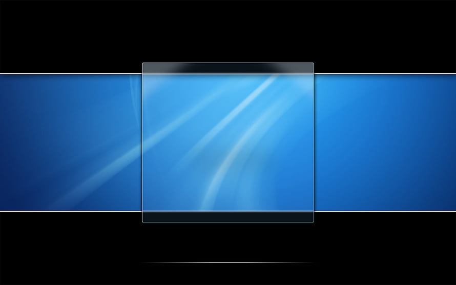 Sleek Blue Glass Panel Login Screen with Soft Light Streaks on Black Background HD wallpaper