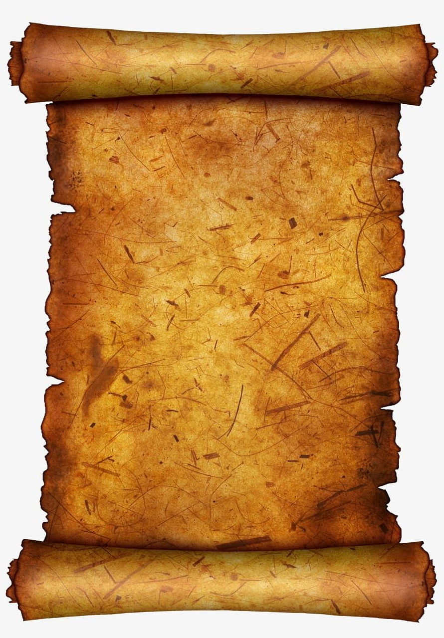 Aged Parchment Scroll with Tattered Edges and Weathered Texture HD phone wallpaper