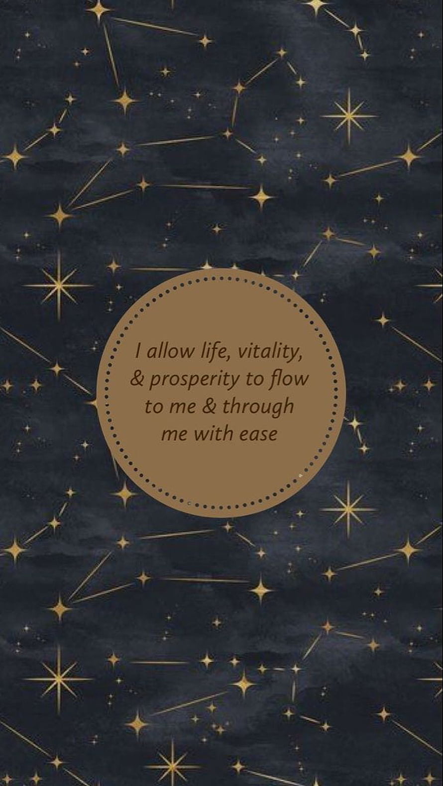 Celestial Starry Night Affirmation Card for Positive Manifestation and Prosperity HD phone wallpaper