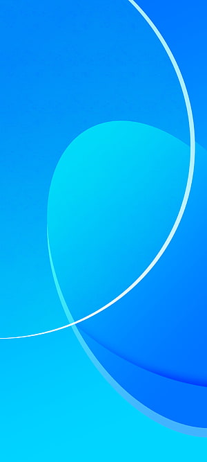 Minimalist Blue Gradient Abstract Wallpaper with Curved White Line and Soft Geometric Shapes HD phone wallpaper