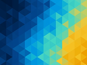 Geometric Triangle Mosaic Gradient from Deep Navy to Warm Amber HD wallpaper