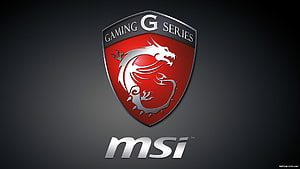 MSI Gaming G Series Dragon Shield Logo on Dark Background HD wallpaper