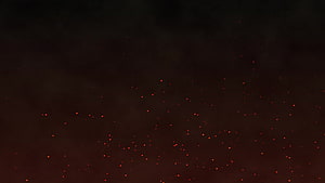 Glowing Red Embers Drifting Through Dark Smoke and Ash HD wallpaper