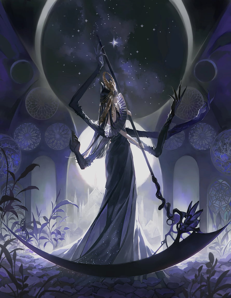 Lord of Mysteries Fantasy Illustration of a Mysterious Figure in a Gothic Cathedral HD phone wallpaper