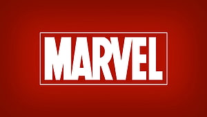 Classic Marvel Logo on Deep Red Background Minimalist Branding Design HD wallpaper