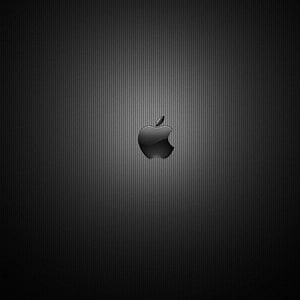 Apple Logo on Dark Carbon Fiber Texture with Subtle Vignette HD phone wallpaper