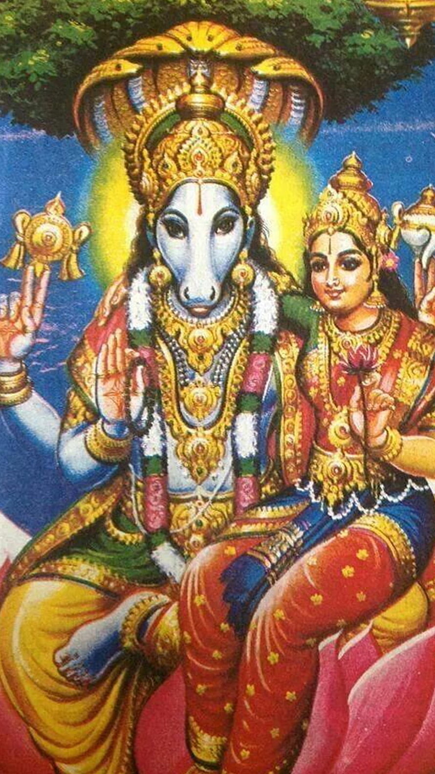 Hayagriva and Consort in Traditional Indian Devotional Art HD phone wallpaper