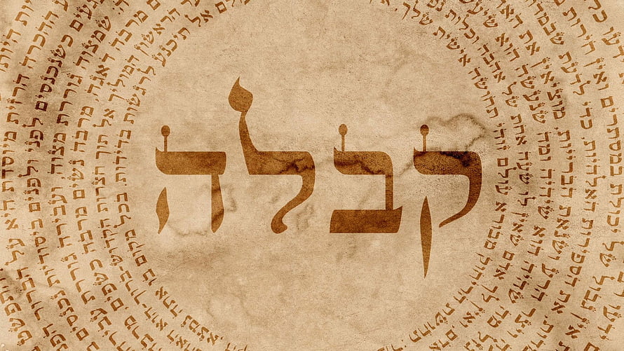 Kabbalah Hebrew Calligraphy on Aged Parchment with Mystical Script Background HD wallpaper