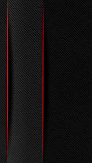 Minimalist black carbon fiber texture with vertical red neon accent lines HD phone wallpaper