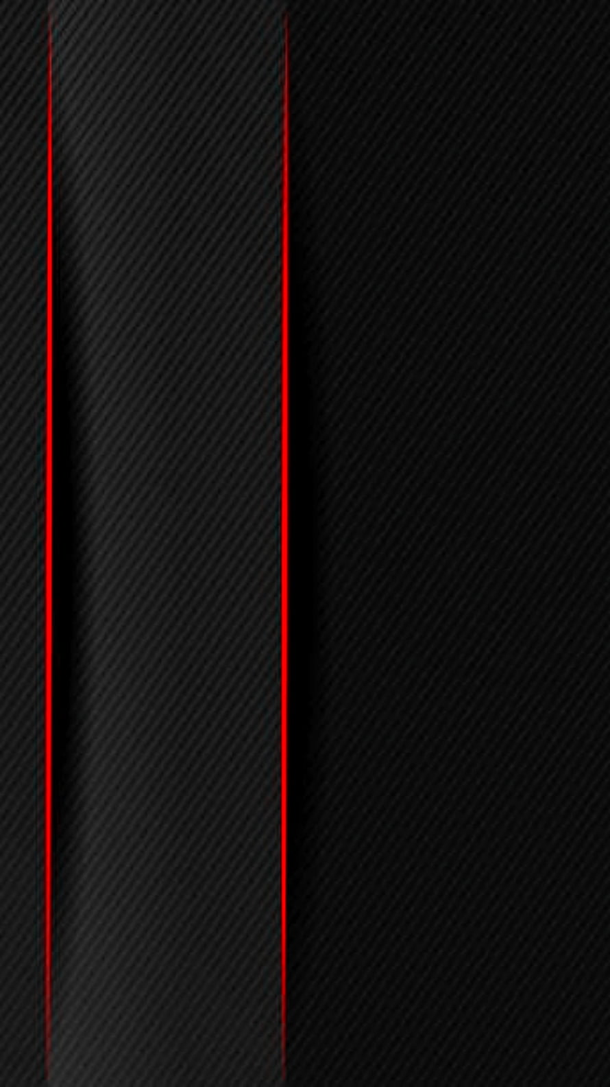 Minimalist black carbon fiber texture with vertical red neon accent lines HD phone wallpaper