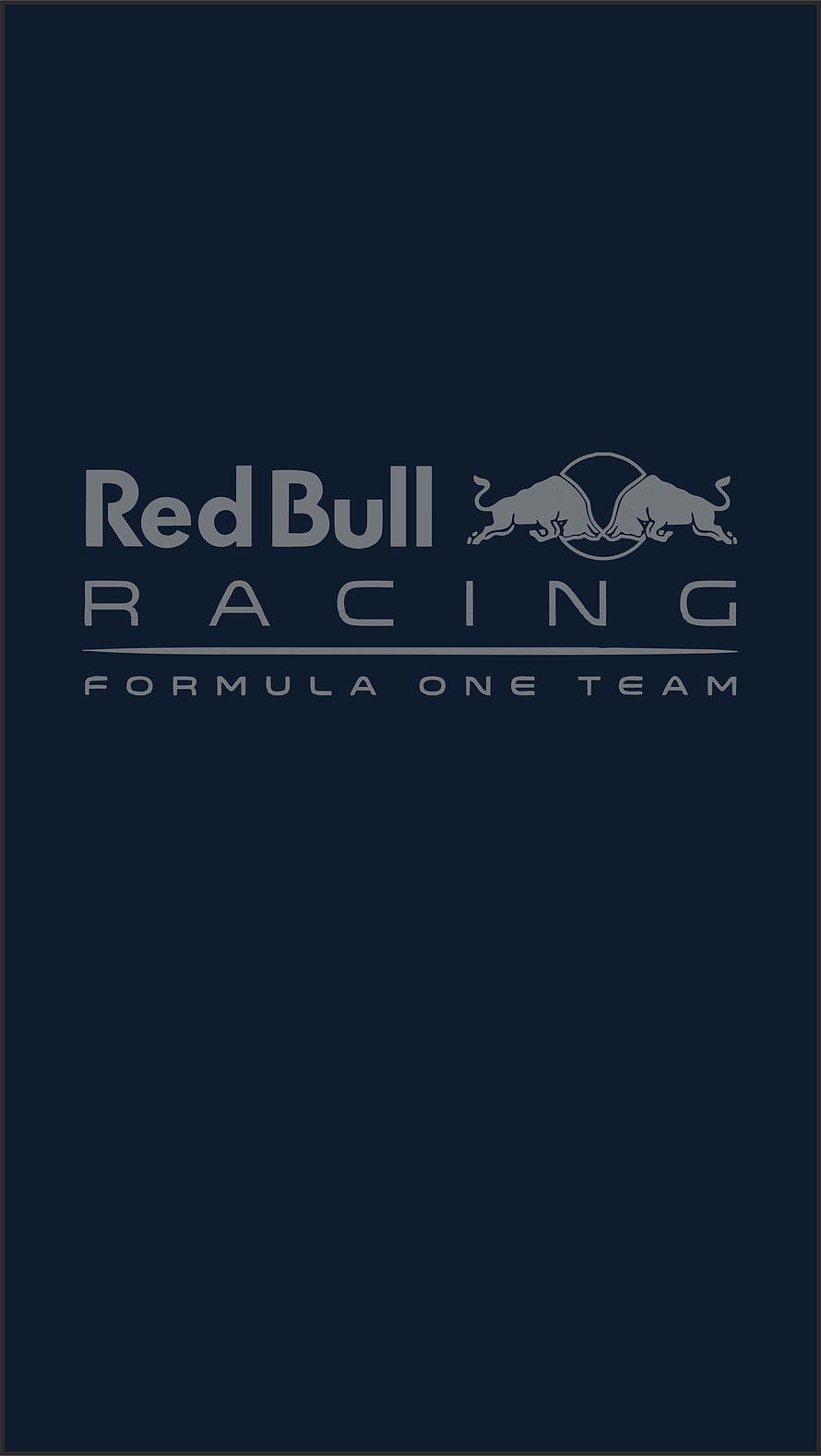 Red Bull Racing Formula One Team Minimalist Logo on Dark Navy Background HD phone wallpaper