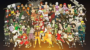 Naruto Shippuden Full Cast Group Portrait Anime Characters HD wallpaper
