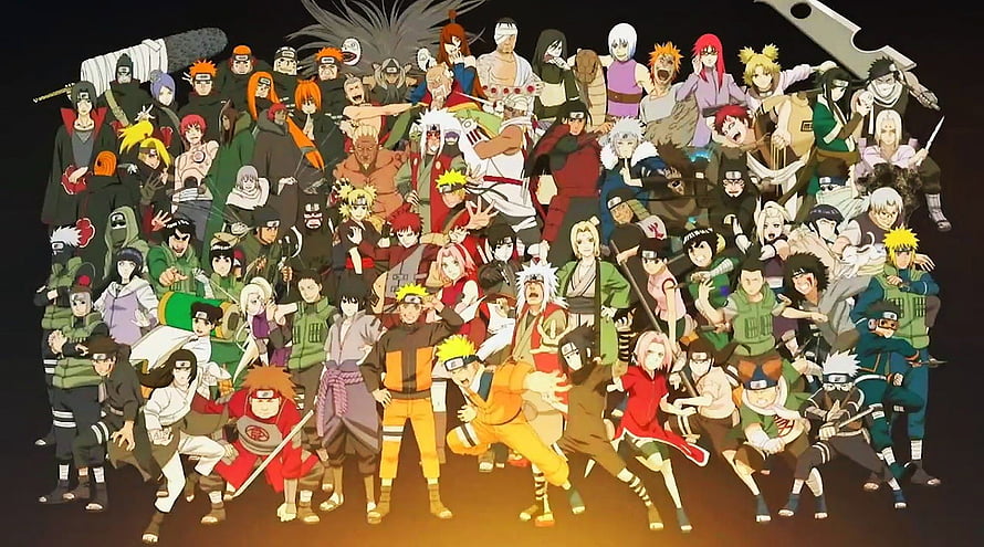 Naruto Shippuden Full Cast Group Portrait Anime Characters HD wallpaper