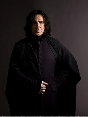 Professor Severus Snape in Dark Robes and Cloak HD phone wallpaper