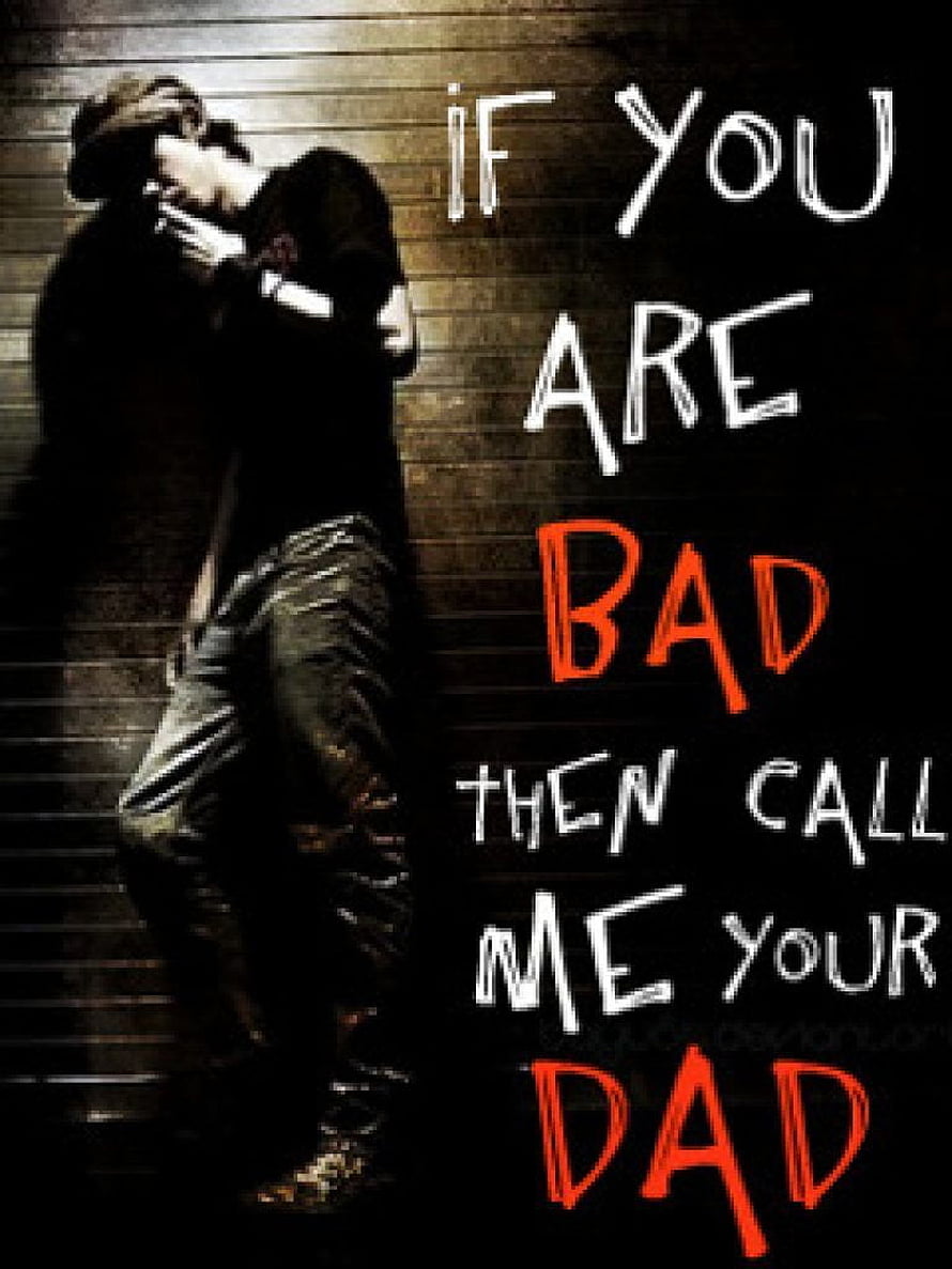 Dark Attitude Quote Wallpaper with Man Leaning Against Brick Wall HD phone wallpaper