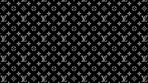 Louis Vuitton Monogram Pattern Black Background HD wallpaper