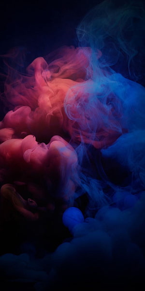 Vibrant Pink and Blue Smoke Swirling in Dark Water Abstract Photography HD phone wallpaper