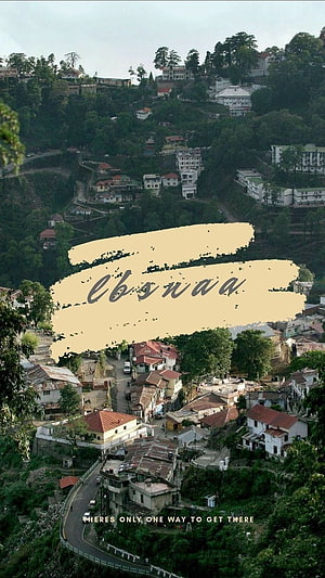 Aerial View of Lbsnaa Hillside Town with Winding Roads and Lush Greenery HD phone wallpaper