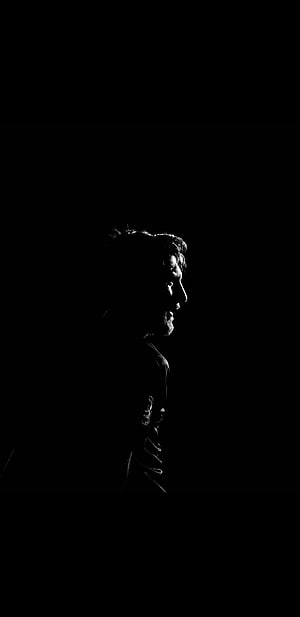 Lionel Messi Dramatic Black and White Profile Silhouette Portrait HD phone wallpaper