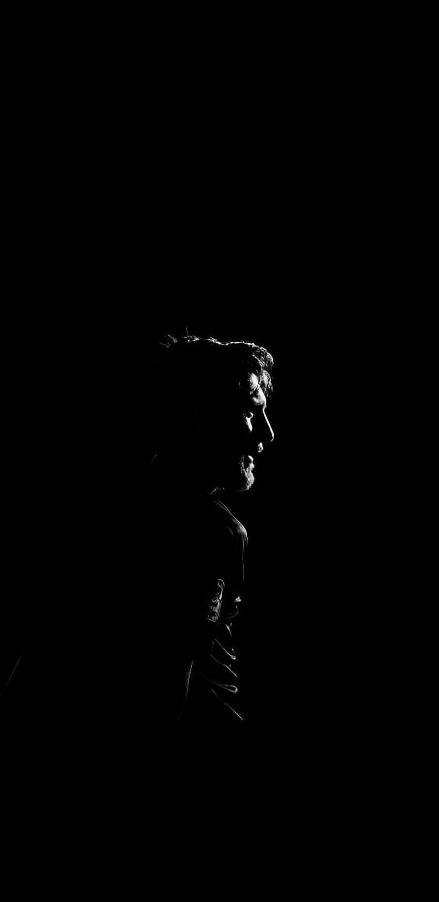 Lionel Messi Dramatic Black and White Profile Silhouette Portrait HD phone wallpaper