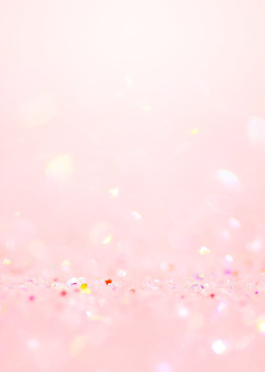 Soft Pink Glitter Bokeh Background with Sparkling Confetti and Dreamy Light Flares HD phone wallpaper