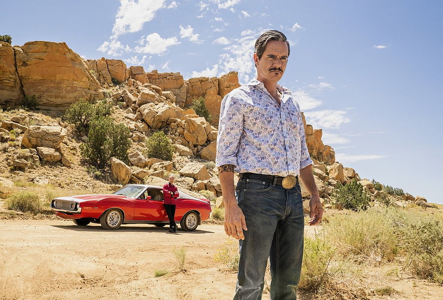 Better Call Saul Lalo Salamanca Desert Scene With Classic Red Muscle Car HD wallpaper