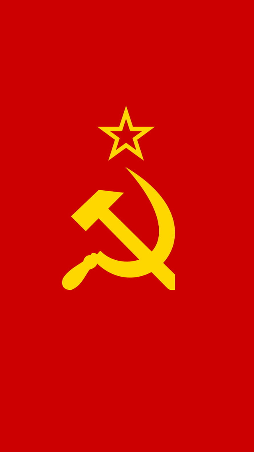 Soviet Union Flag with Hammer Sickle and Star on Red Background HD phone wallpaper