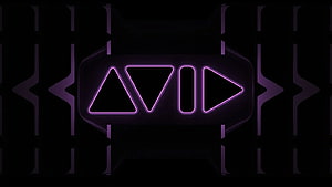 AVI File Format Logo in Neon Purple on Dark Background HD wallpaper