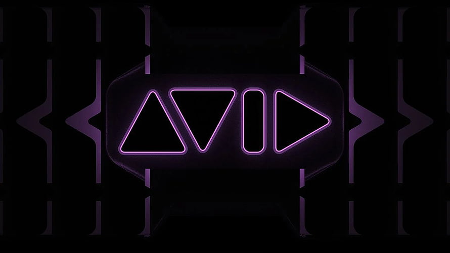 AVI File Format Logo in Neon Purple on Dark Background HD wallpaper