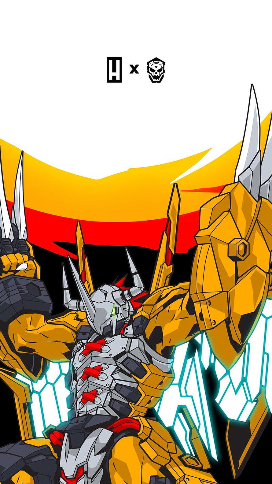 Wargreymon Amplified Digital Monster Illustration by Isha Sumantapura HD phone wallpaper