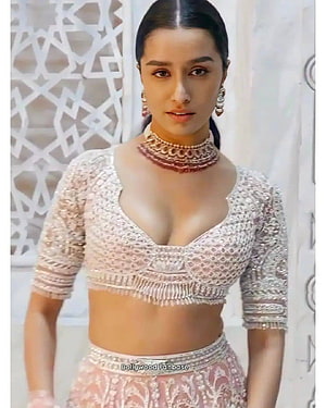 Shraddha Kapoor in Elegant White Embroidered Choli and Traditional Indian Jewelry HD phone wallpaper