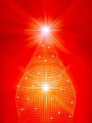 Radiant Brahma Kumaris Spiritual Symbol with Divine Light Burst and Sparkling Aura HD phone wallpaper