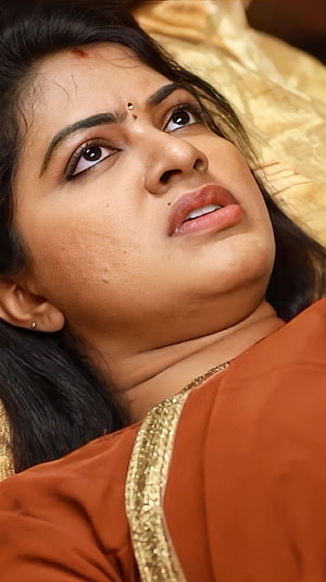 Rachita Mahalakshmi in Traditional Orange Attire with Gold Trim HD phone wallpaper