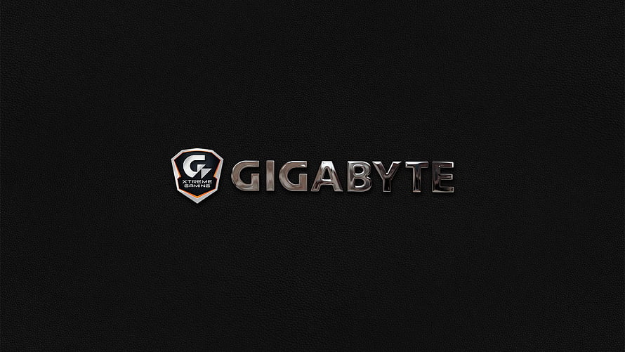 Gigabyte Aorus Gaming Logo on Dark Textured Background HD wallpaper