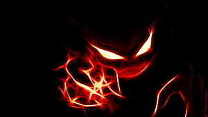 Fiery Red Demon Eyes Abstract Gaming Background HD wallpaper