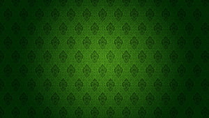 Dark Green Damask Pattern with Ornate Floral Motifs and Radial Gradient HD wallpaper