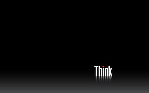 Lenovo ThinkPad Minimalist Black Desktop Background with White Logo and Red Accent HD wallpaper