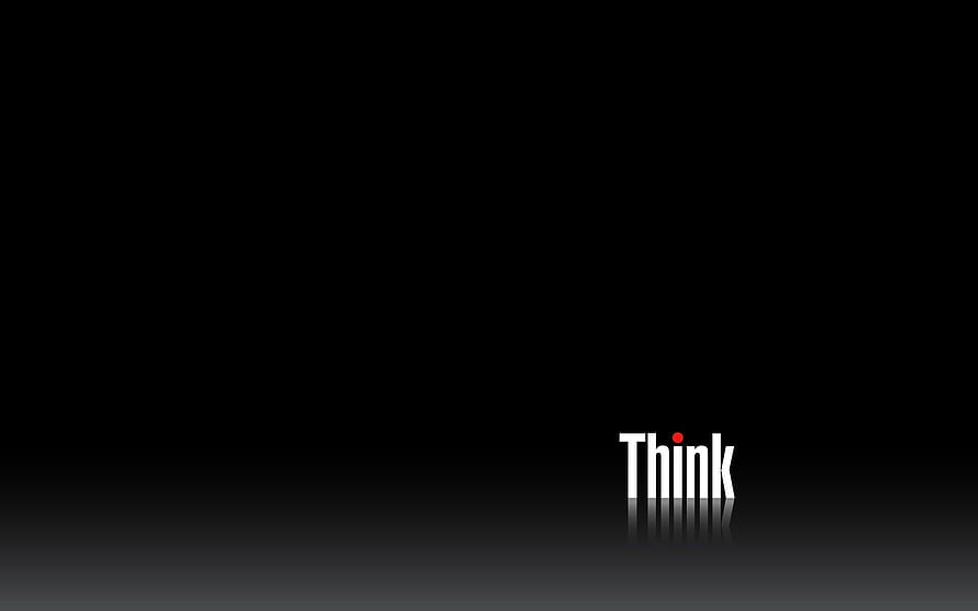 Lenovo ThinkPad Minimalist Black Desktop Background with White Logo and Red Accent HD wallpaper