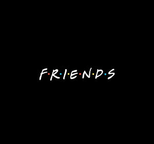 Friends TV Series Logo with Colorful Dots on Black Background HD wallpaper