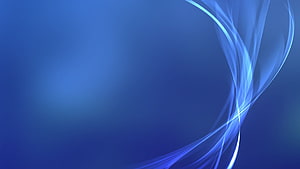 PlayStation 4 Blue Abstract Swirls and Flowing Light Ribbons on a Deep Gradient Background HD wallpaper