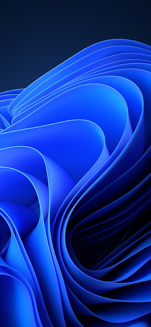 Windows 11 Default Blue Abstract Wave Wallpaper HD phone wallpaper