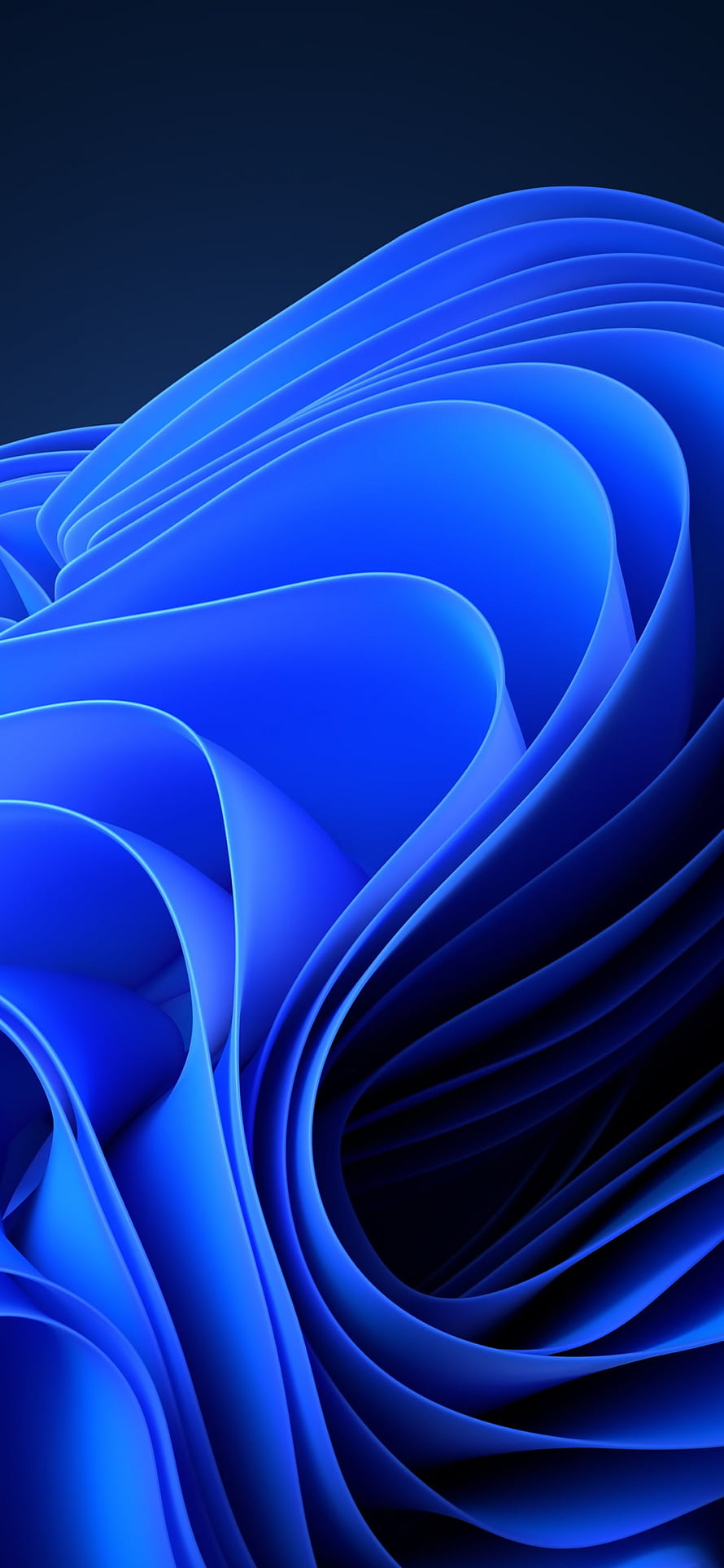 Windows 11 Default Blue Abstract Wave Wallpaper HD phone wallpaper