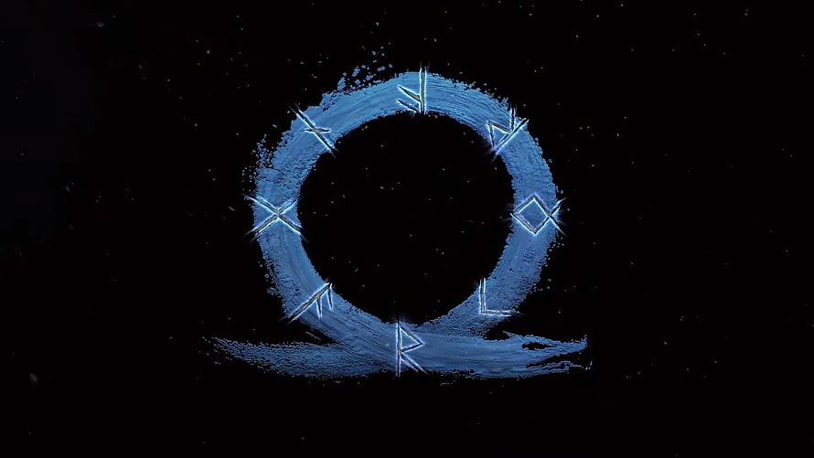 God of War Ragnarok Frost Circle Rune Emblem on Black Background HD wallpaper