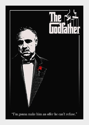 The Godfather Movie Poster with Marlon Brando and Iconic Quote HD phone wallpaper